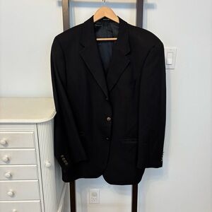 Jones New York wool Classic Black Men's Blazer. Size 44R. Pure New Wool.